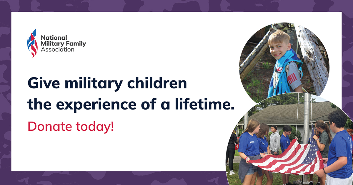 Donate to support military children.